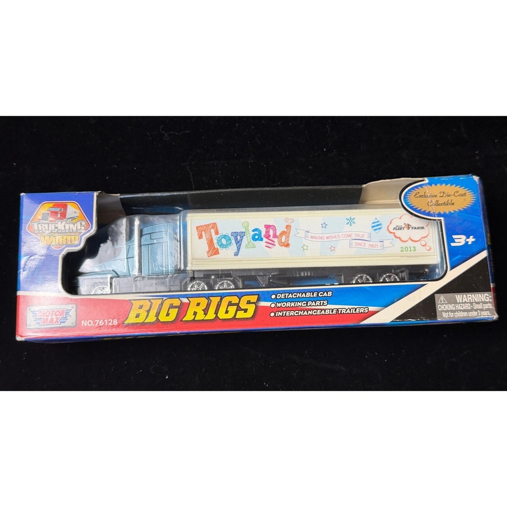 Motor Max Big Rigs Toyland Fleet Farm 2013 Die-Cast Semi Truck No. 76128 Blue